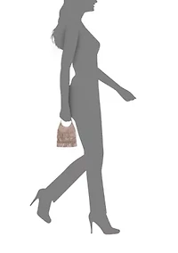 Tiered Metallic Pouch Bag