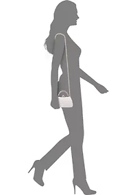 Quilted Minaudiere with Crystal Handle