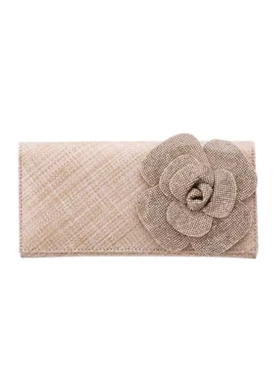 Large Flower Slim Clutch 