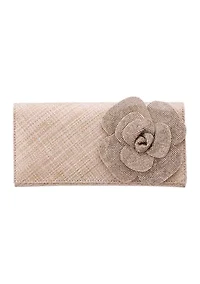 Large Flower Slim Clutch 
