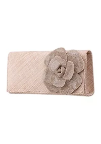 Large Flower Slim Clutch 