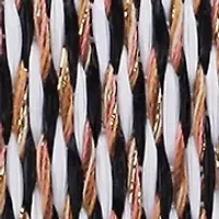 Straw Minaudiere with Bamboo Clasp