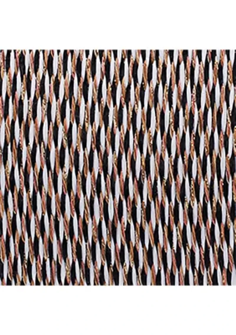 Straw Minaudiere with Bamboo Clasp