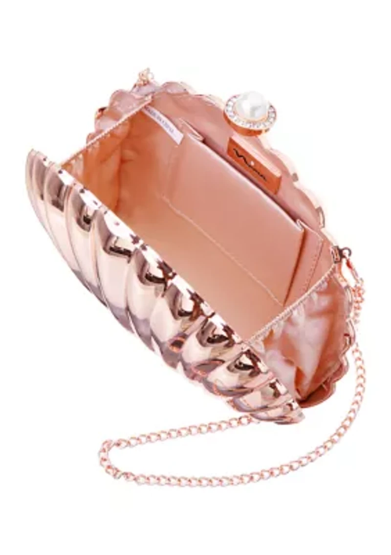 Shell Metallic Minaudiere