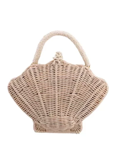 Rattan Shell Minaudiere