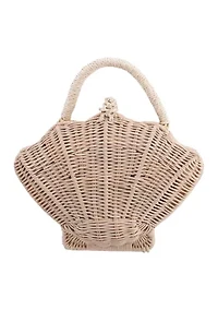 Rattan Shell Minaudiere