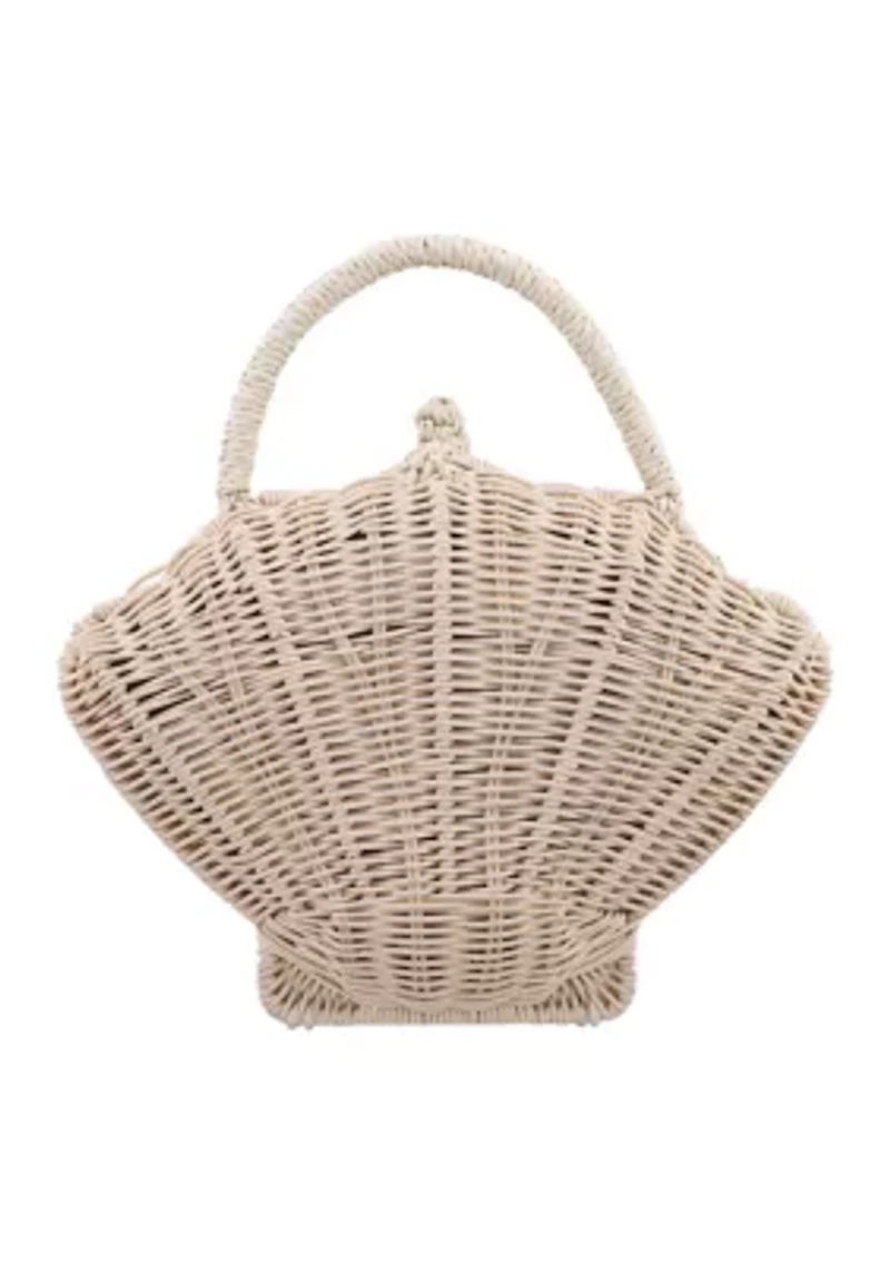 Rattan Shell Minaudiere