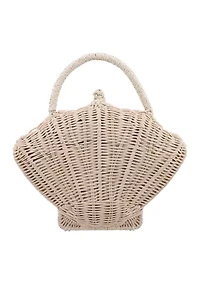 Rattan Shell Minaudiere