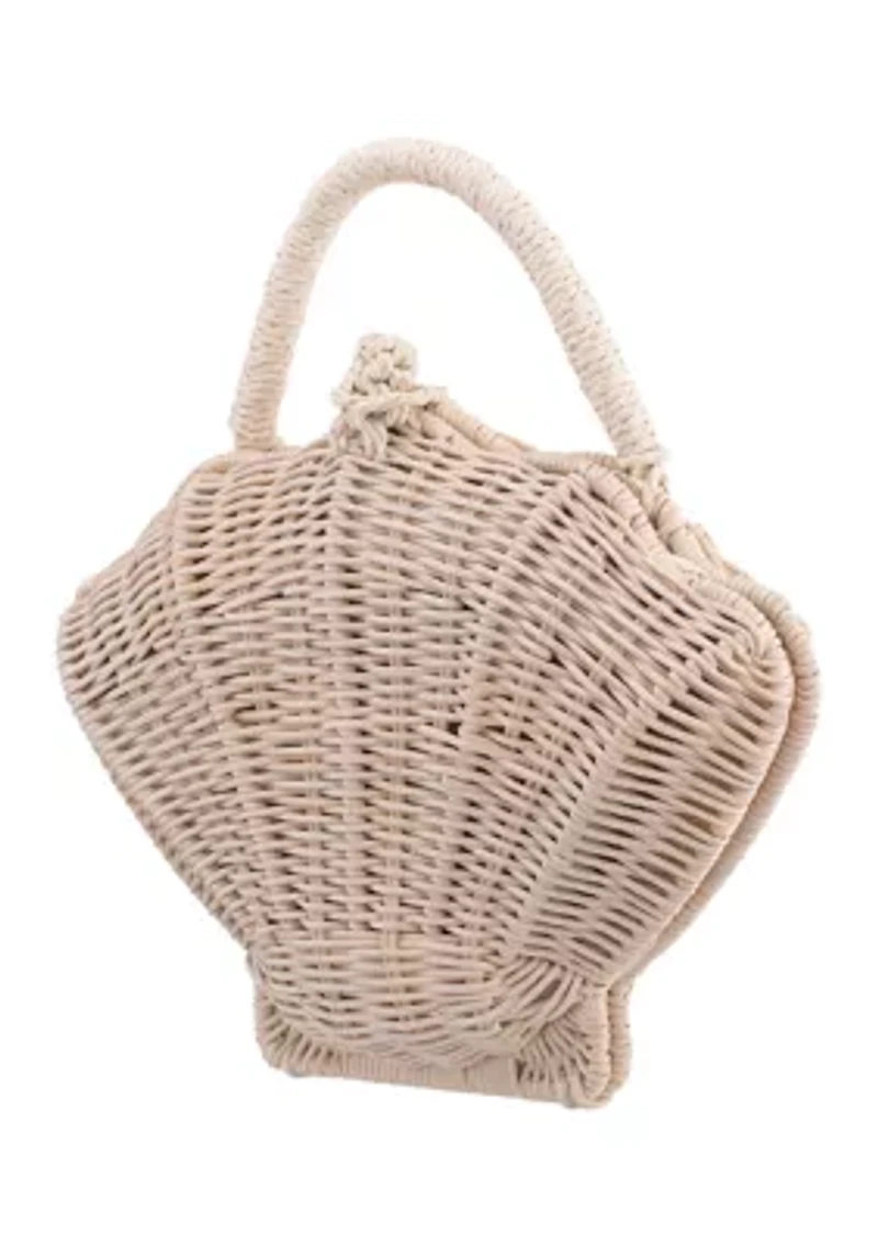 Rattan Shell Minaudiere