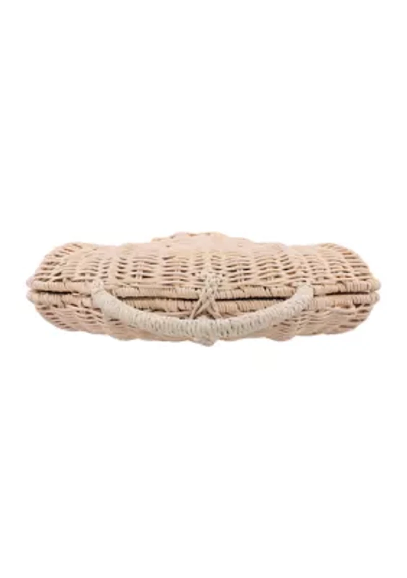 Rattan Shell Minaudiere