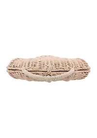 Rattan Shell Minaudiere