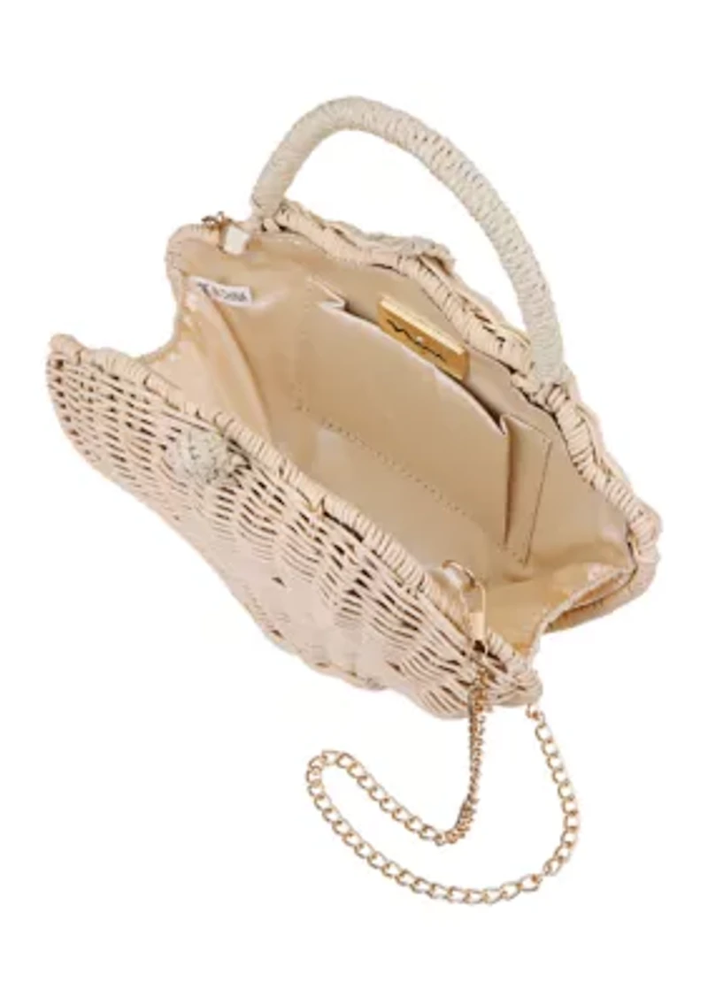 Rattan Shell Minaudiere