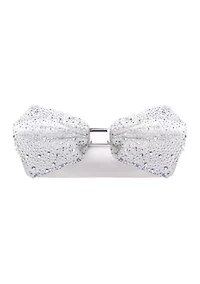Ivory Bow Satin Minaudiere
