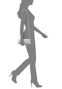 Curved Flat Slim Glitter Clutch