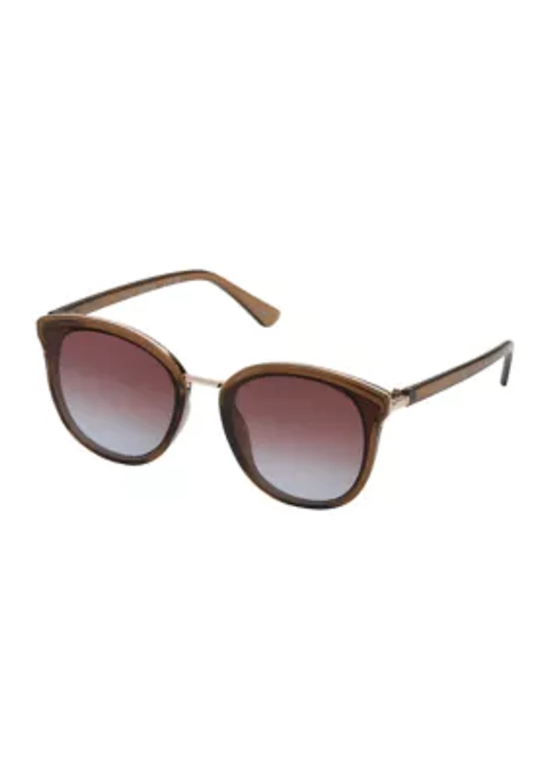 Round Frame Metal Bridge Sunglasses