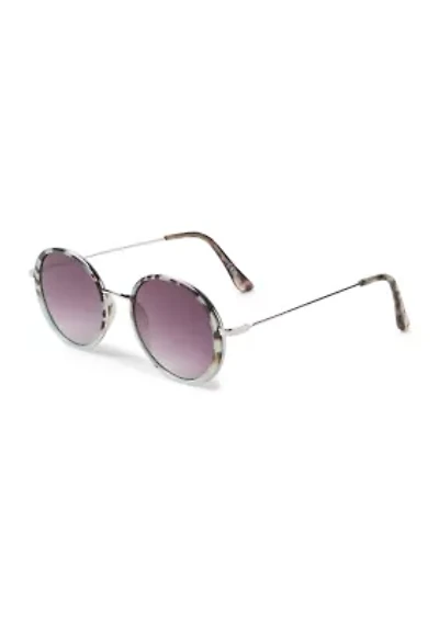 Metal Round Frame Sunglasses