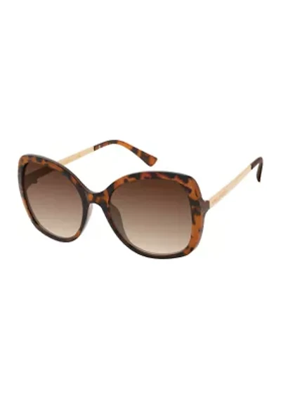 Tortoiseshell Round Frame Sunglasses