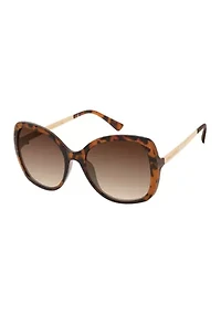 Tortoiseshell Round Frame Sunglasses