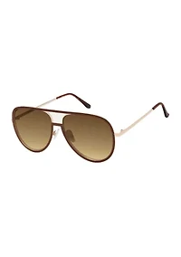 Aviator Metal Tipped Sunglasses