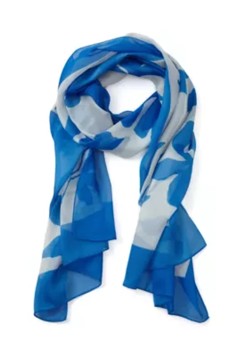 Collage Floral Printed Wrap Scarf