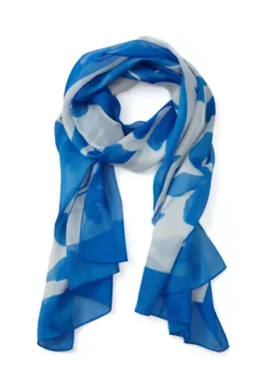 Collage Floral Printed Wrap Scarf