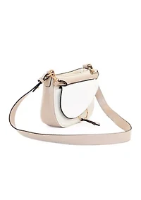 Color Blocked Asymmetrical Flap Crossbody Bag