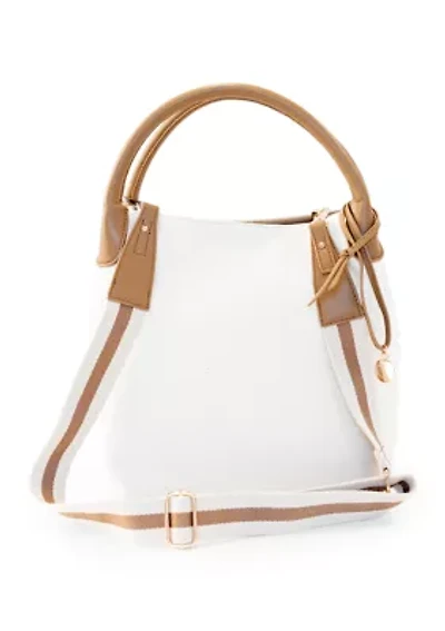 Canvas Hobo Bag with Charms