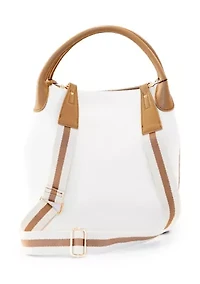 Canvas Hobo Bag with Charms