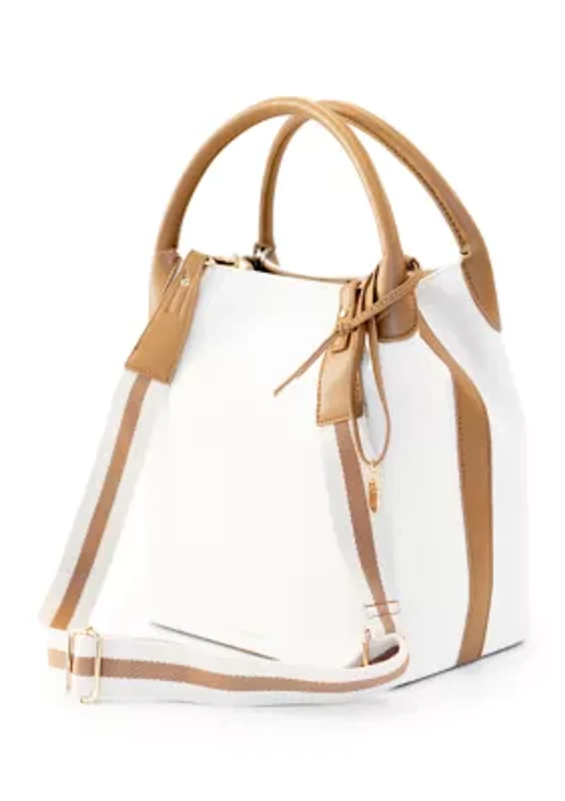 Canvas Hobo Bag with Charms