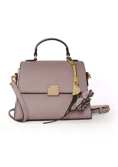 Top Handle Crossbody Bag with Charm