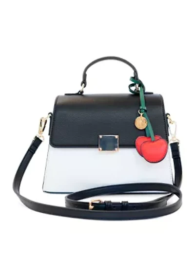 Top Handle Crossbody Bag with Charm 