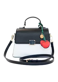 Top Handle Crossbody Bag with Charm 
