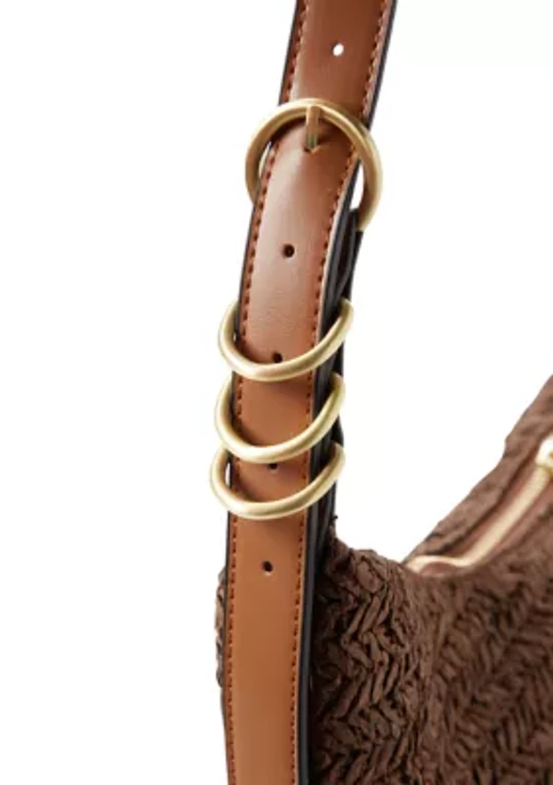 Slouchy Straw Convertible Bag