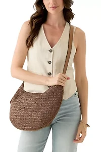 Slouchy Straw Convertible Bag