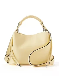 Woven Chain Top Handle Bucket Bag