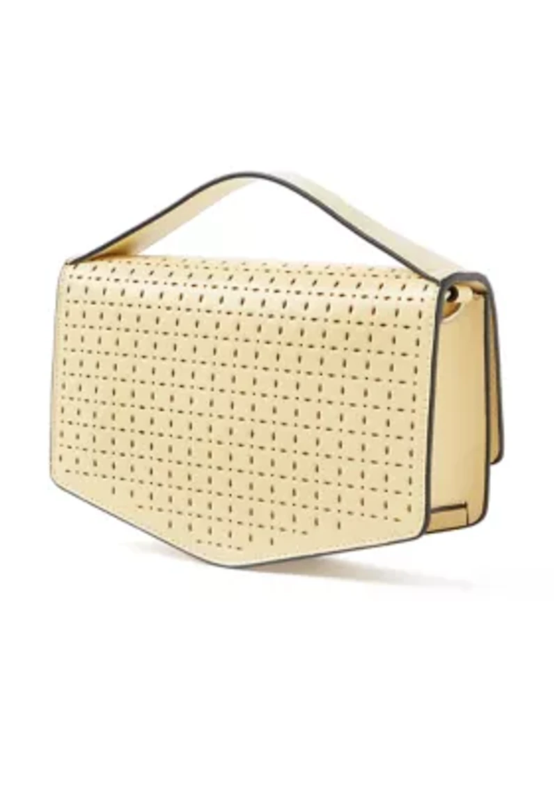 Lasercut Geo Top Handle Crossbody Bag