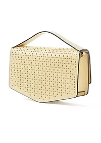 Lasercut Geo Top Handle Crossbody Bag