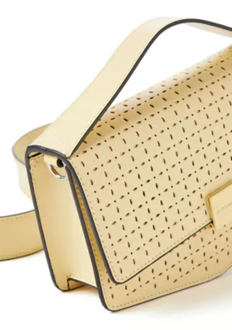 Lasercut Geo Top Handle Crossbody Bag