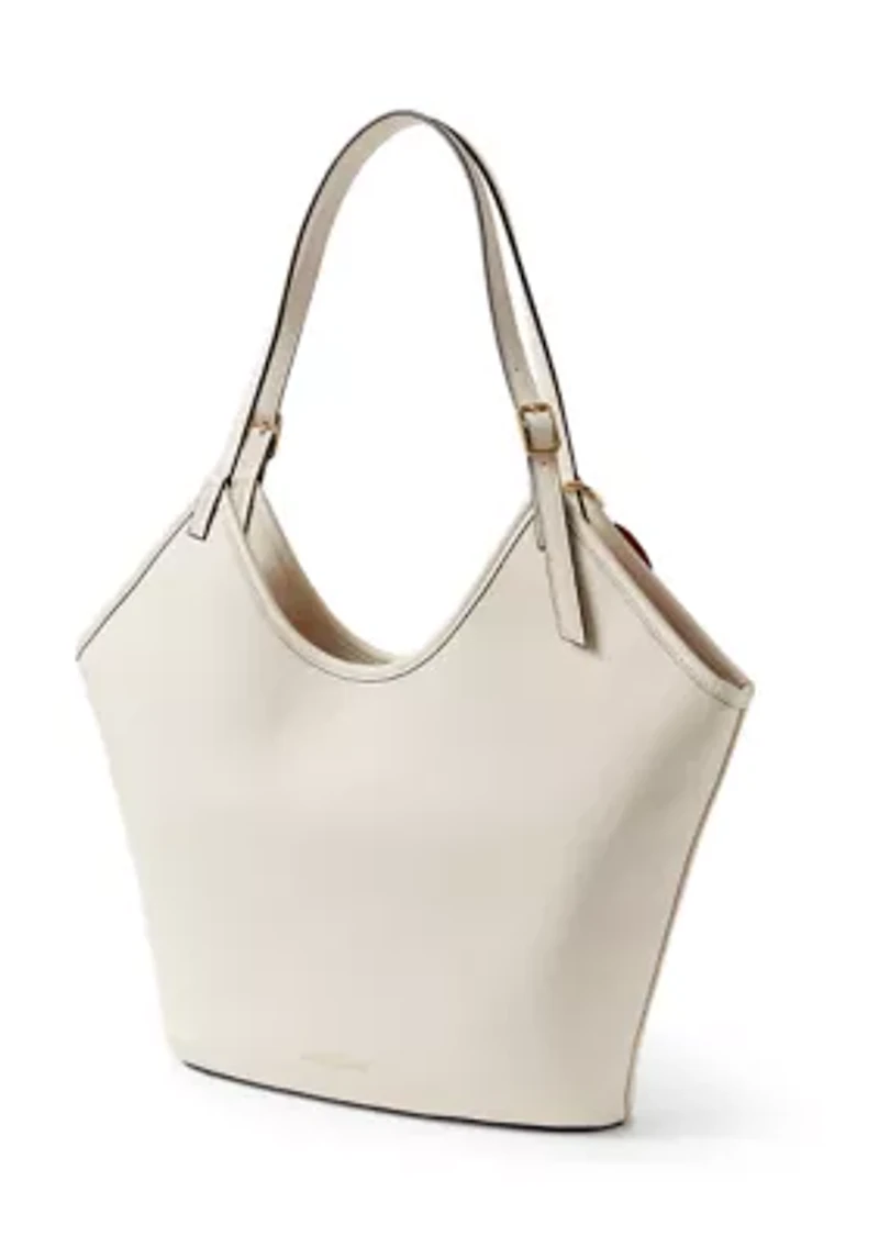 Triple Entry Tote with Buckle Strap
