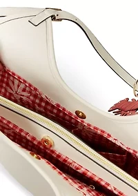Triple Entry Tote with Buckle Strap