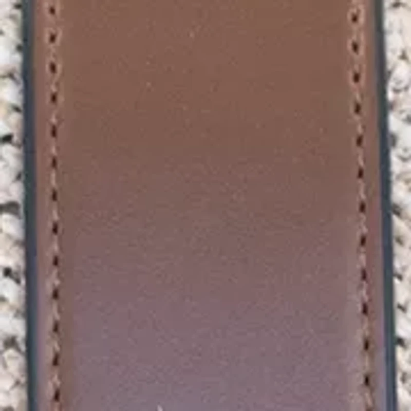 Straw Top Handle Buckle Crossbody Bag