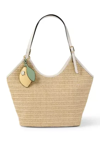 Triple Entry Tote Bag with Buckle Strap