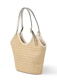 Triple Entry Tote Bag with Buckle Strap