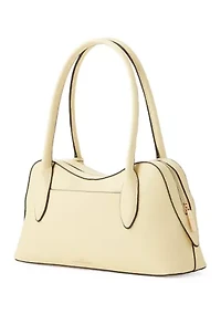 Satchel Bag with Enamel Flower Hang Off