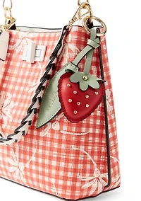 Triple Entry Bucket Bag with Hang Off Crossbody Strap