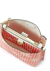 Triple Entry Bucket Bag with Hang Off Crossbody Strap