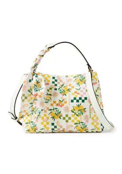 Double Compartment Satchel Bag with Chain Handle