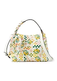 Double Compartment Satchel Bag with Chain Handle