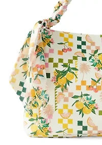 Double Compartment Satchel Bag with Chain Handle