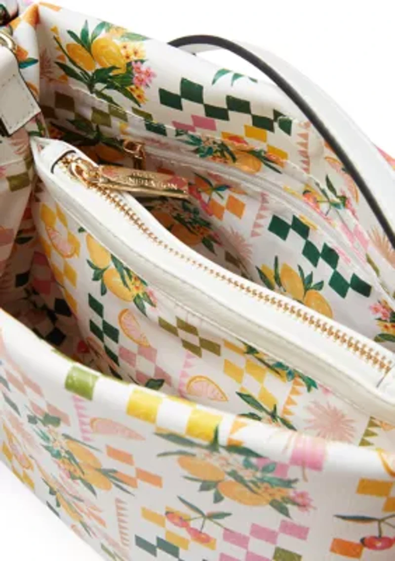 Double Compartment Satchel Bag with Chain Handle